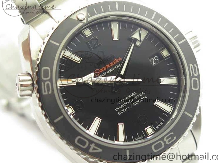 0321 Sleek Planet Ocean Professional Ceramic Bezel 42mm 1:1 MK Best Edition Silver Markers On SS Bracelet A 8085